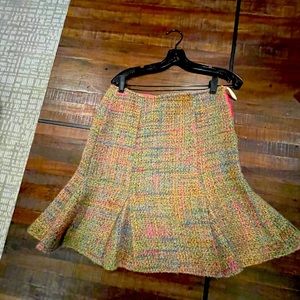 Designer Wool Skirt - Vintage - MIDI Size 6